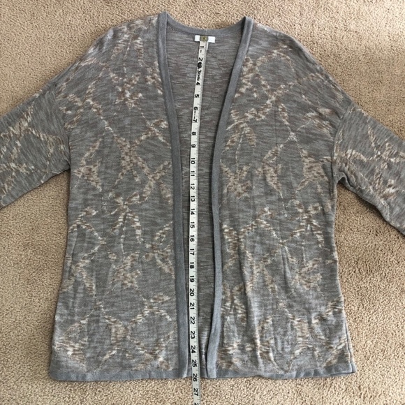 J Jill Pure Jill Gray Open Front Cardigan Sweater Size Small - Picture 9 of 11